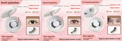 Luxurious magnetic mink false eyelashes for easy application and a glamorous look.