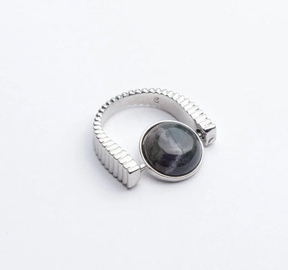 Original Fidget Spinner Ring with natural stone spinner for stress relief