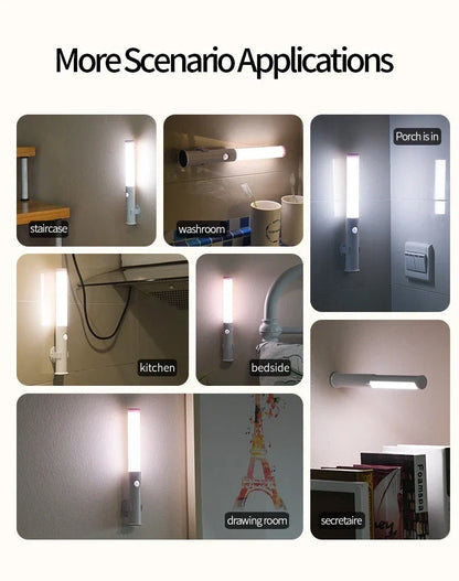 Smart Car Lamp with human body induction technology showing compact 260x35x26mm ABS construction