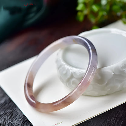 Violet quartz rock jade bracelet in geometric flat bar and round bar styles with size ranges from 54-64mm