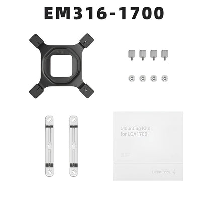 LGA1700 CPU water cooling radiator fasteners with cleaning alcohol bag and five bracket options