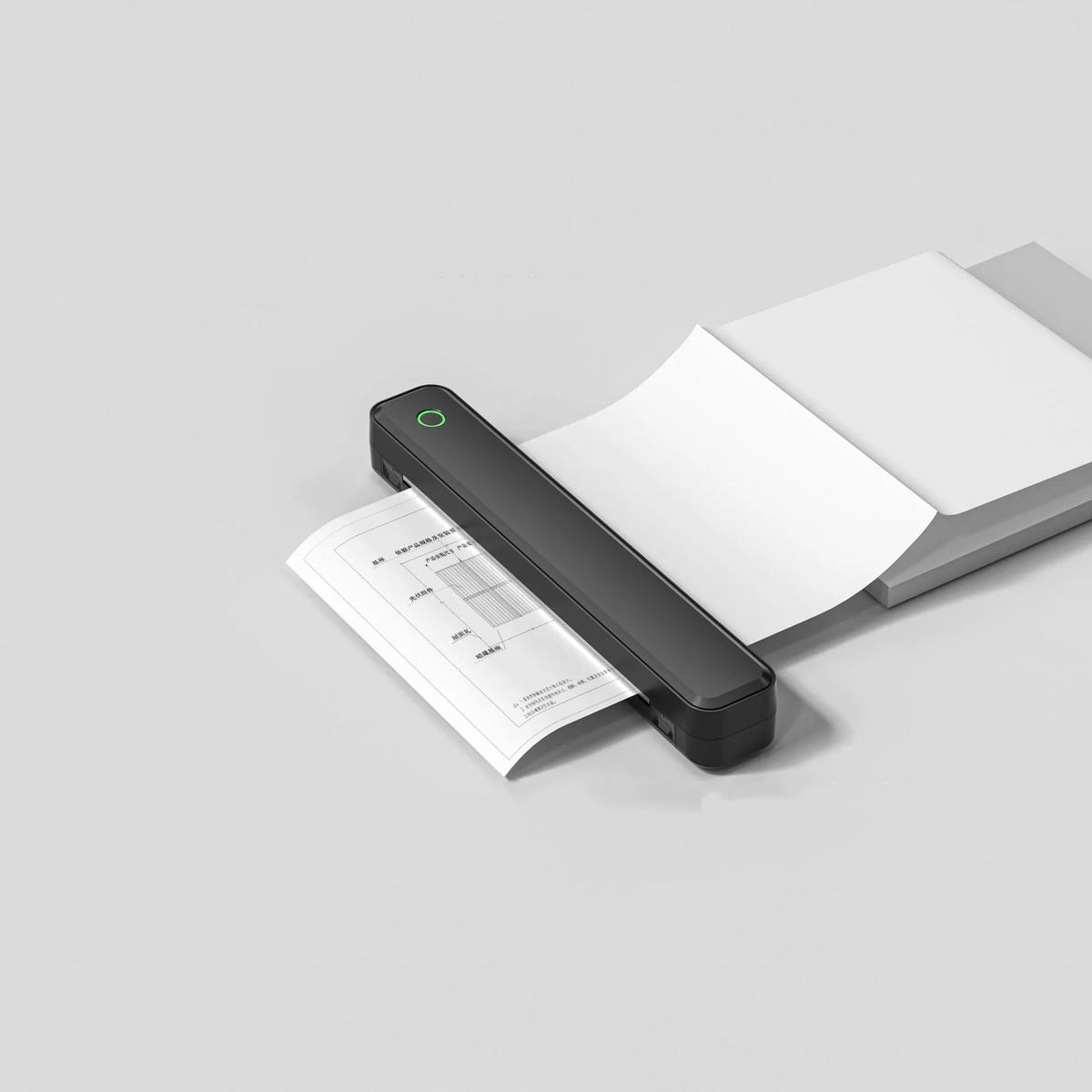 Bluetooth thermal printer for mobile phones in black or white, 295mm wide
