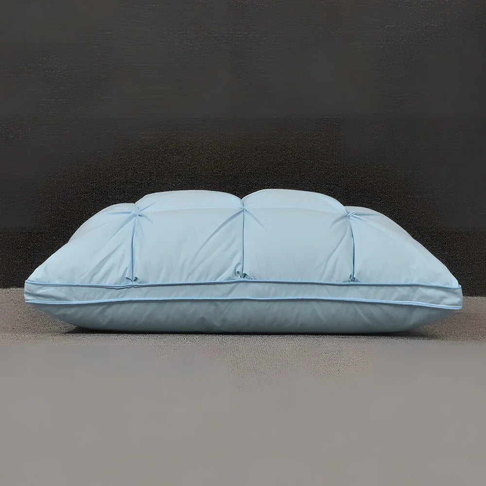 White goose down pillow with pure cotton cover in rectangular 48x74cm size