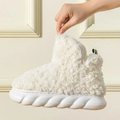 Cozy plush waterproof slippers in a variety of vibrant colors, featuring a stylish design and durable construction for indoor and outdoor wear