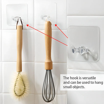 Double-Sided Adhesive Hooks - Versatile, Reusable, and No Drilling Required