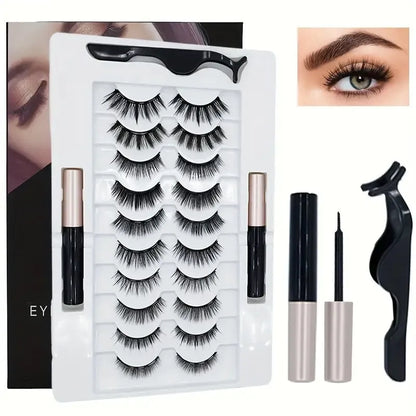 Magnetic suction false eyelashes with integrated soap holder, glue-free artificial fibre, 50g set, 75x75x25mm