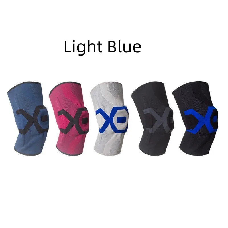 Men's silicone knee pads for running and cycling protection in multiple colour options