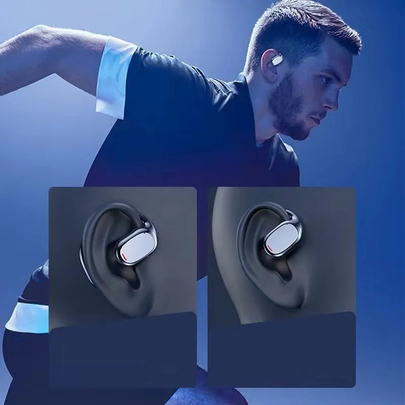 Earplug type bilateral stereo Bluetooth headset with 20-hour battery life and 10-metre range, featuring NFC pairing, voice control, multi-point connection, and call functionality in black or white colour options