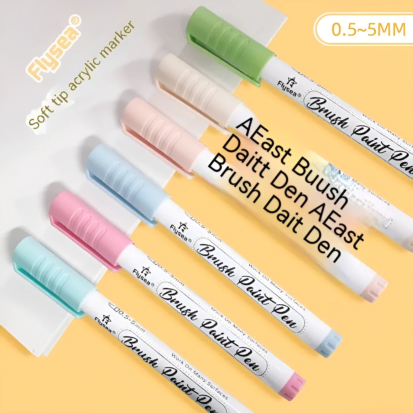 Soft head gouache pen set for hand painting and greeting card art in acrylic marker format
