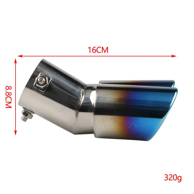 Universal stainless steel exhaust pipe tip extension for car customisation