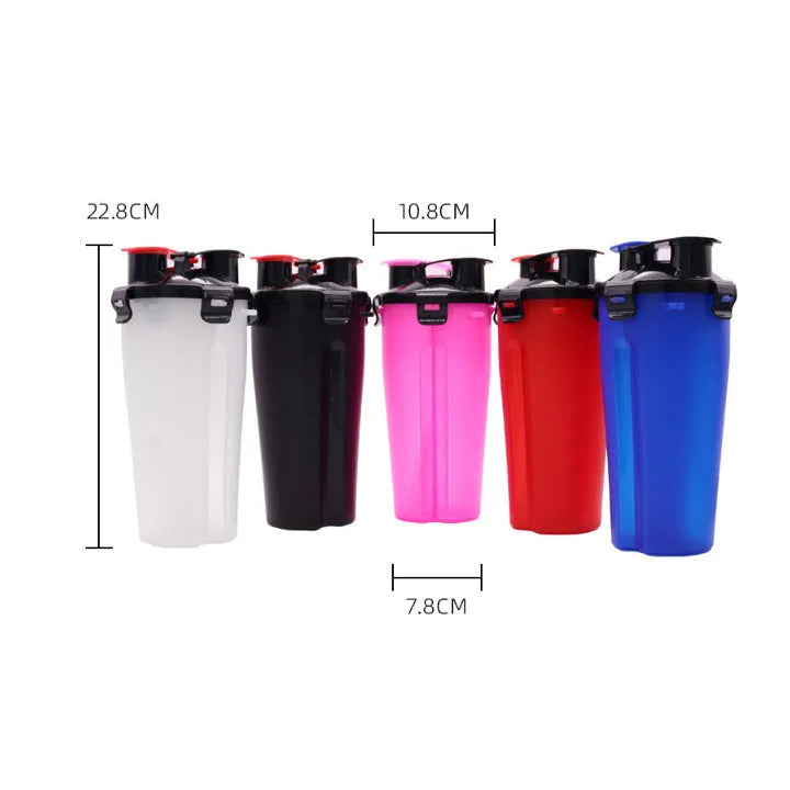 Pet Water Cup Portable Dog Water And Food Cup Large Drinking Water Bottle Supplies 2-in-1 Outdoor Cat Drinking Bottle with Food Storage Container in Multiple Colours