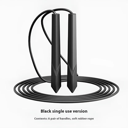 A blue plastic-handled skipping rope on a grey background, showing its 2.8-metre PVC cord length.