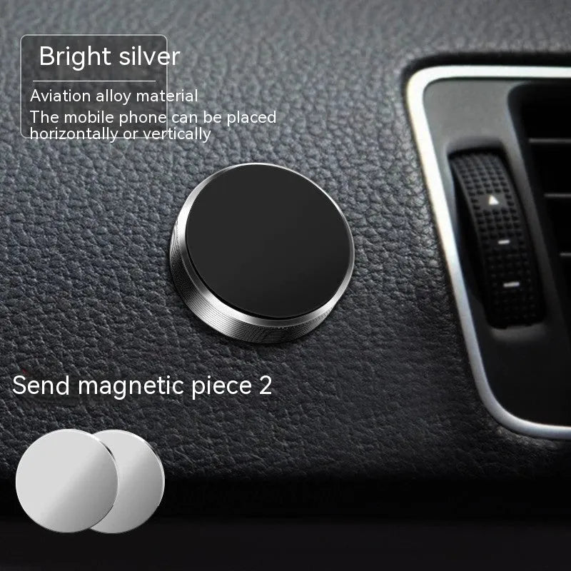 Zinc alloy dot magnetic car phone holder mounted on a car air vent.