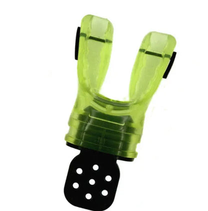 Plastic free edible silicone diving mouthpiece in 110mm length showing colour options
