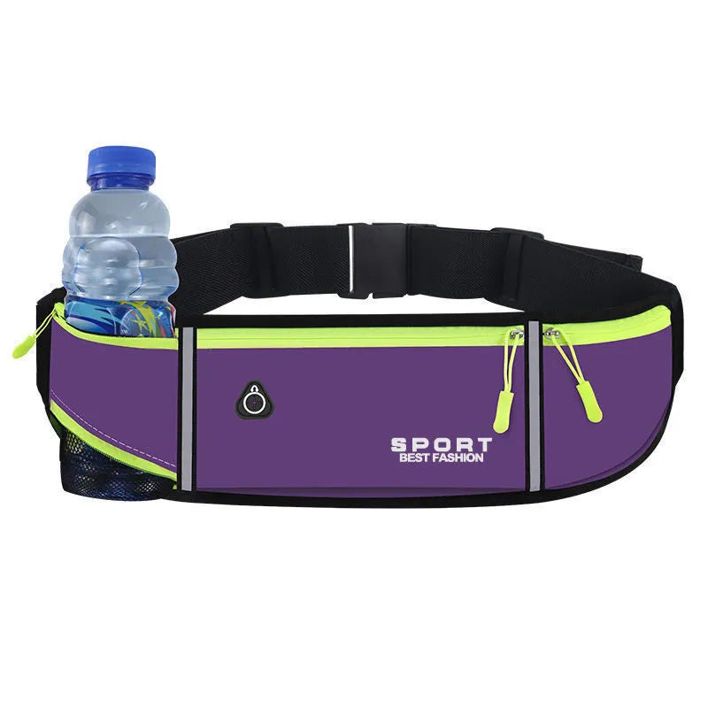 Waterproof Oxford cloth running belt waist bag with anti-theft design in multiple colour options