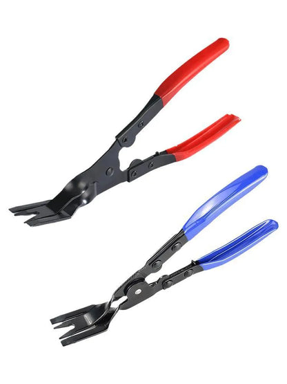 Blue automotive separator pliers for door panel and interior clamp removal, 240mm length