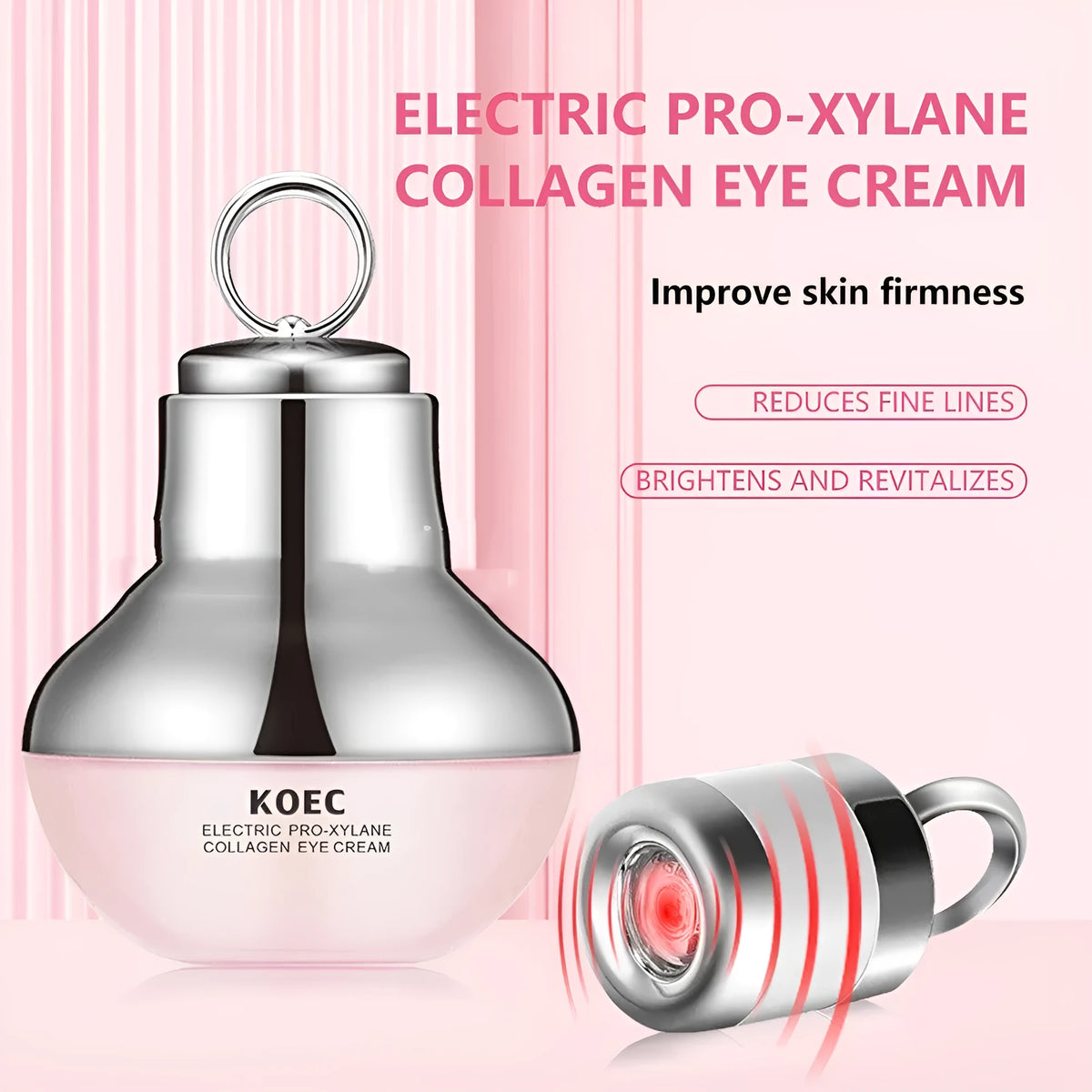 Collagen polypeptide electric eye cream with cooling ceramic tip massager