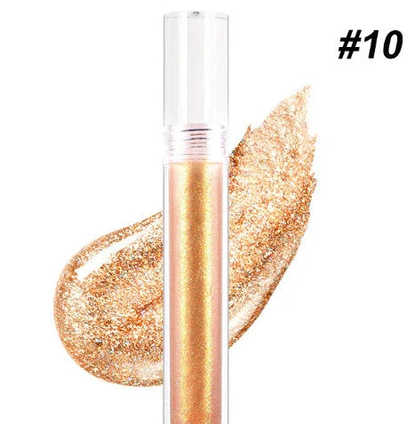 15 Colour Laser Lip Lacquer tubes showing waterproof formula with laser powder technology