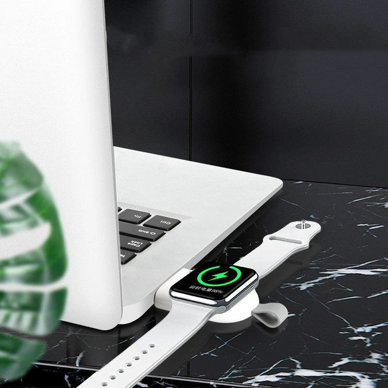 Premium wireless charging dock for Apple Watch, featuring compact design, durable materials, and intelligent charging protection