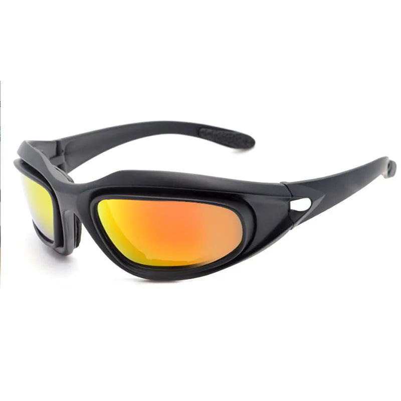 Tactical sports sunglasses with polarized lenses for outdoor cycling