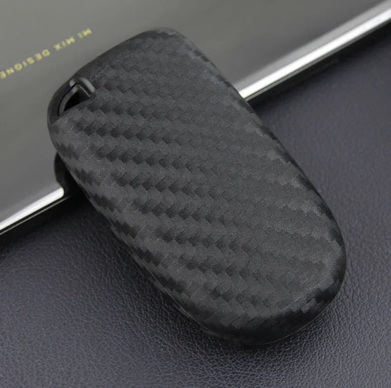 Carbon fibre pattern silicone key case for Dodge Chrysler Fiat remote keys with single bag and buckle options