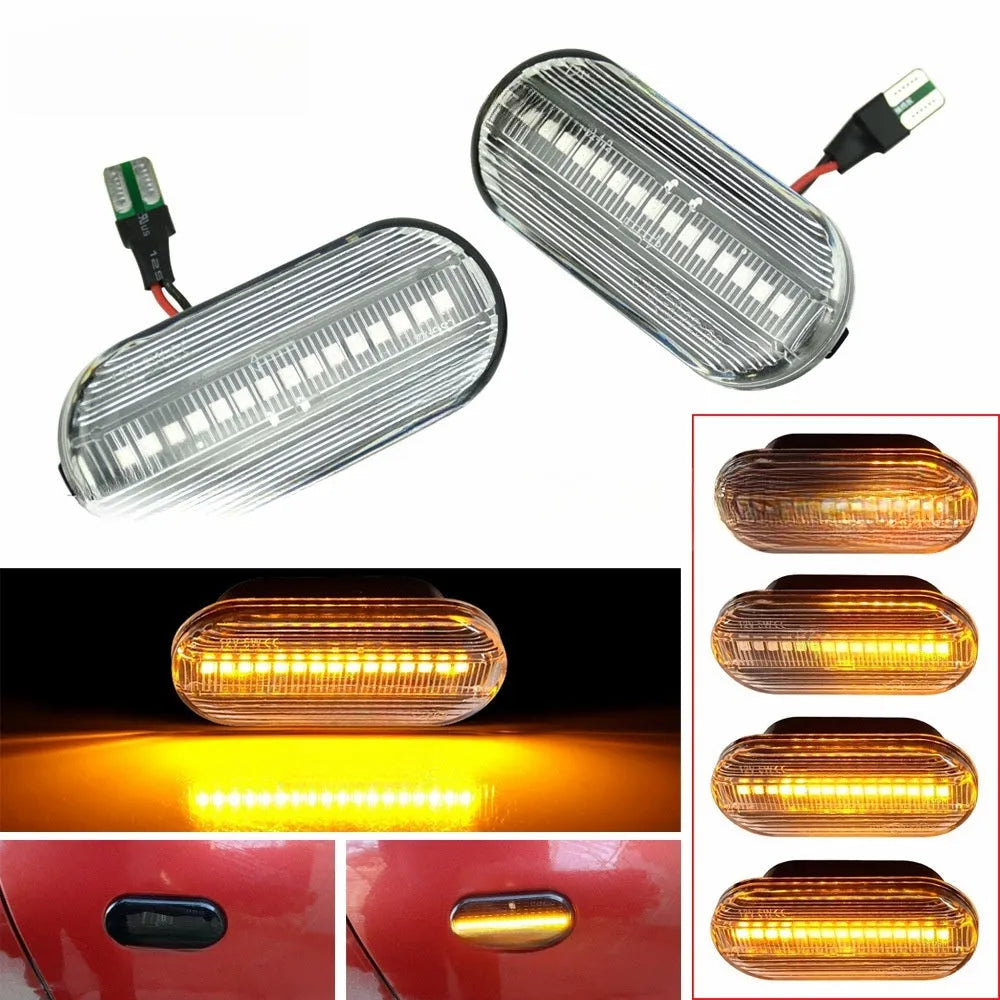 Flowing water style side turn signal lamp for Skoda Octavia car fender