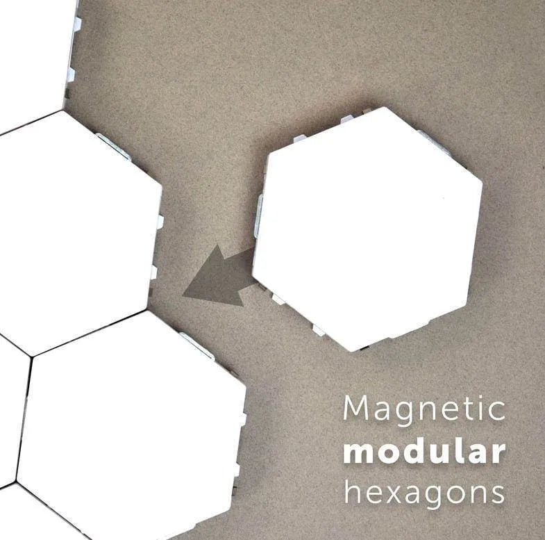 Helios honeycomb modular touch wall lamp in modern minimalist design with LED illumination