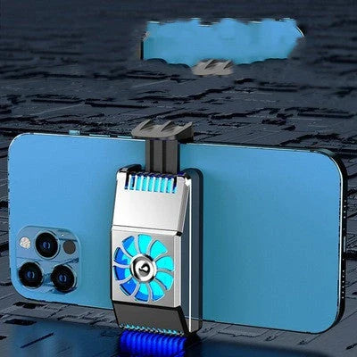 High-performance smartphone cooling device with cooling fin, ice pack, and ergonomic controls