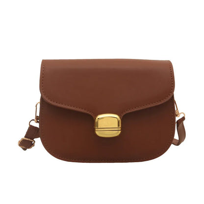 Women's PU leather handbag in khaki colour showing interior with zipper compartment and phone pocket.
