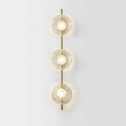 Wall-mounted bedside lamp with glass shade and iron body in various finish options
