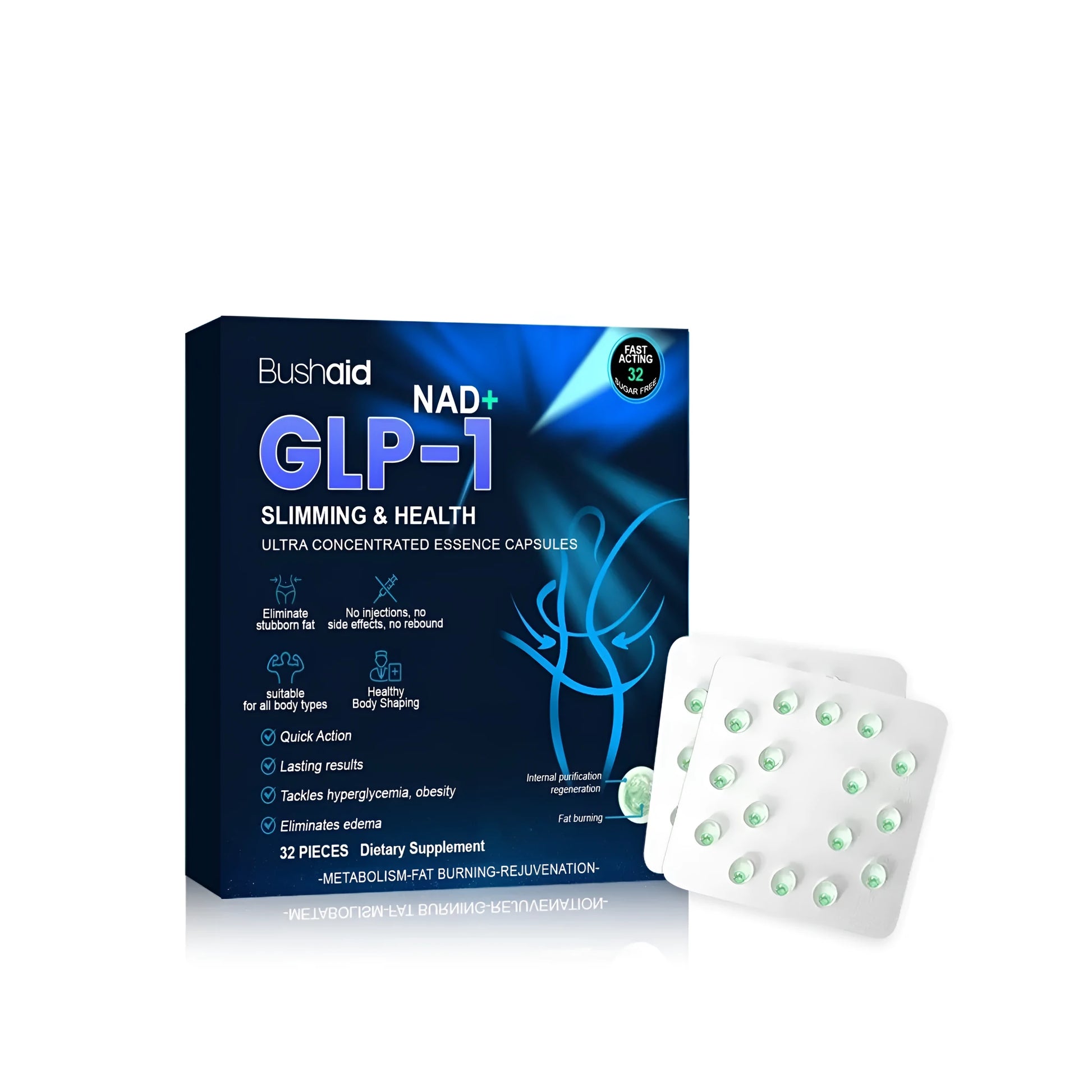 Pack of 32 ultra concentrated slim healthy explosion bead capsules for mouth freshness