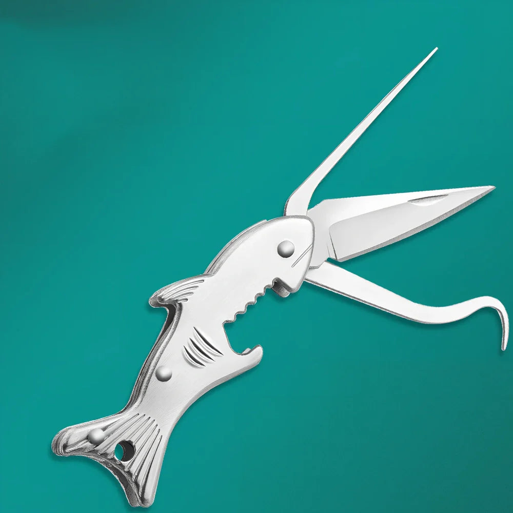 304 stainless steel toothpick knife showing compact 8.5cm design with non-slip grip