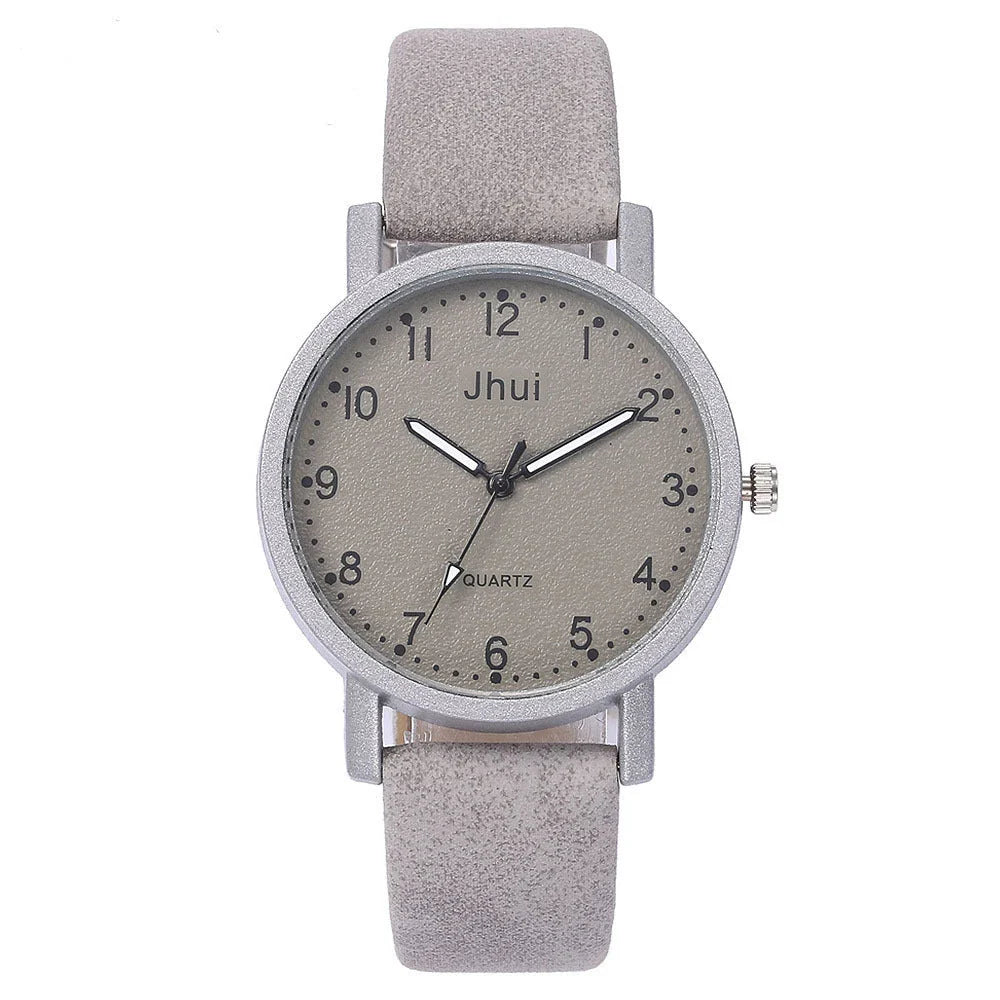 Elegant quartz ladies watch with a simple, minimalist dial design in various classic color options
