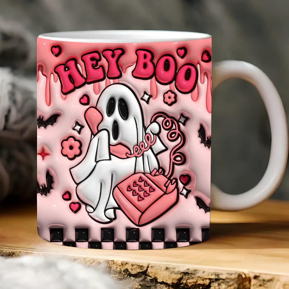 Halloween pumpkin ceramic coffee mug with 350ml capacity and festive design
