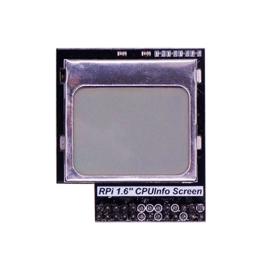 1.6 inch LCD display for Raspberry Pi with backlight switch showing CPU information
