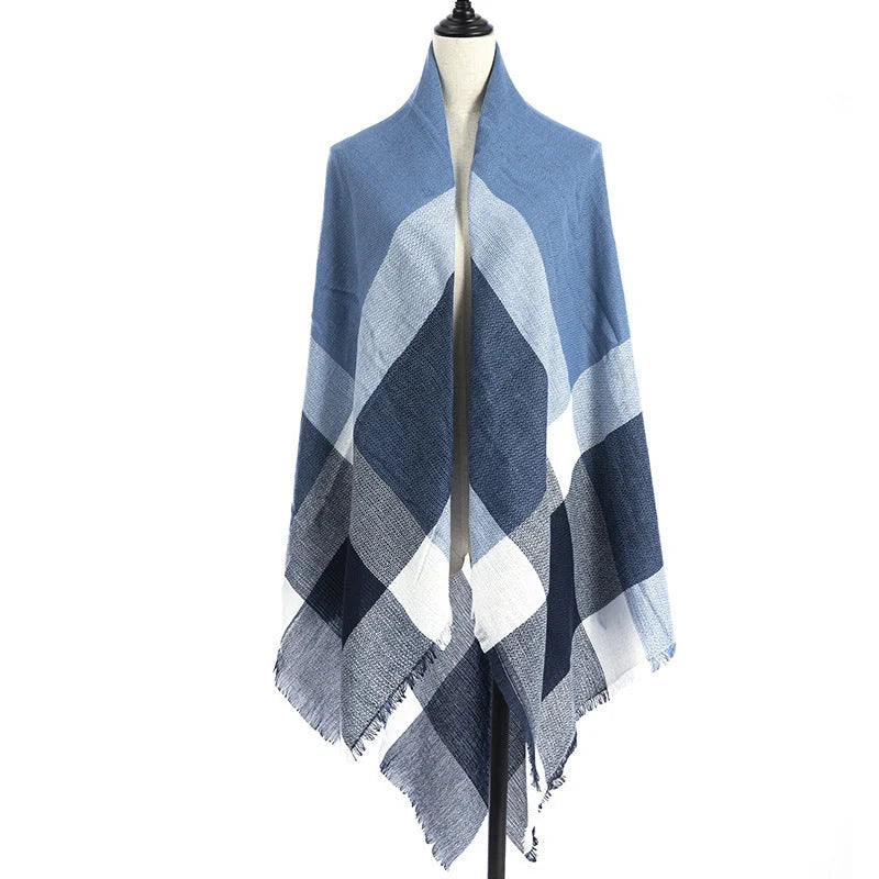 Luxury plus-sized double-sided cashmere-like scarf shawl in various colours