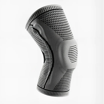 Compression sports knee pads with silicone springs for meniscus protection during basketball and running activities