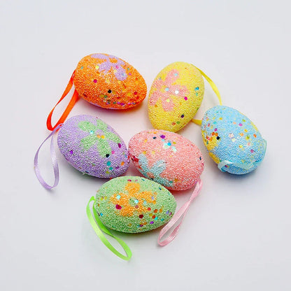 Colourful and vivid painted Easter egg ornaments in various sizes and styles, perfect for decorating Easter baskets, trees, and more.
