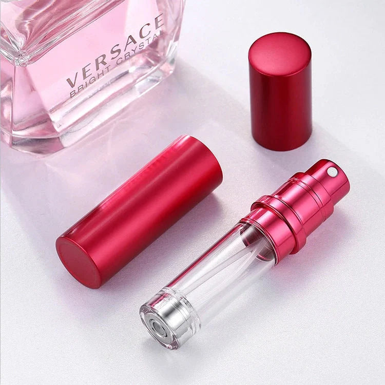 Compact perfume vaporizer in various colours with leak-proof design