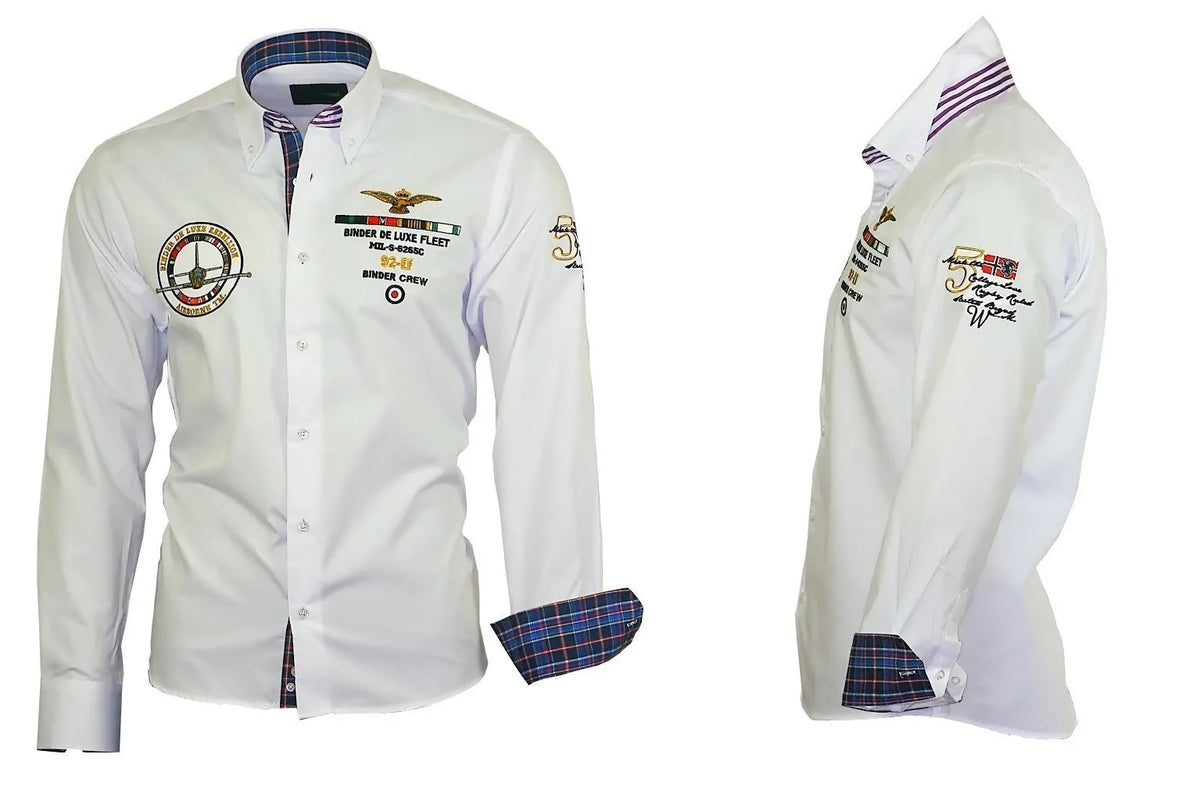 Personalized printed short-sleeve shirt in cotton blend with 65% cotton, available in six colours and sizes S to 3XL