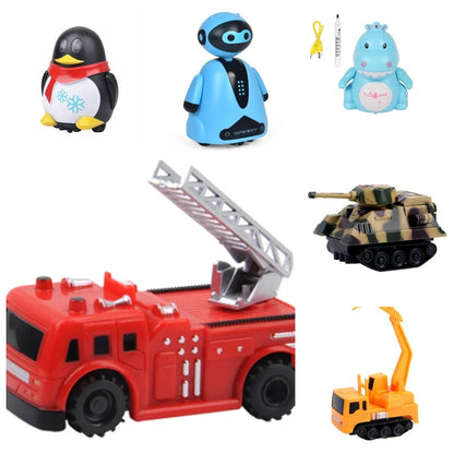Drawn Line Magic Pet Toy Robot Pen with optical sensor following black line
