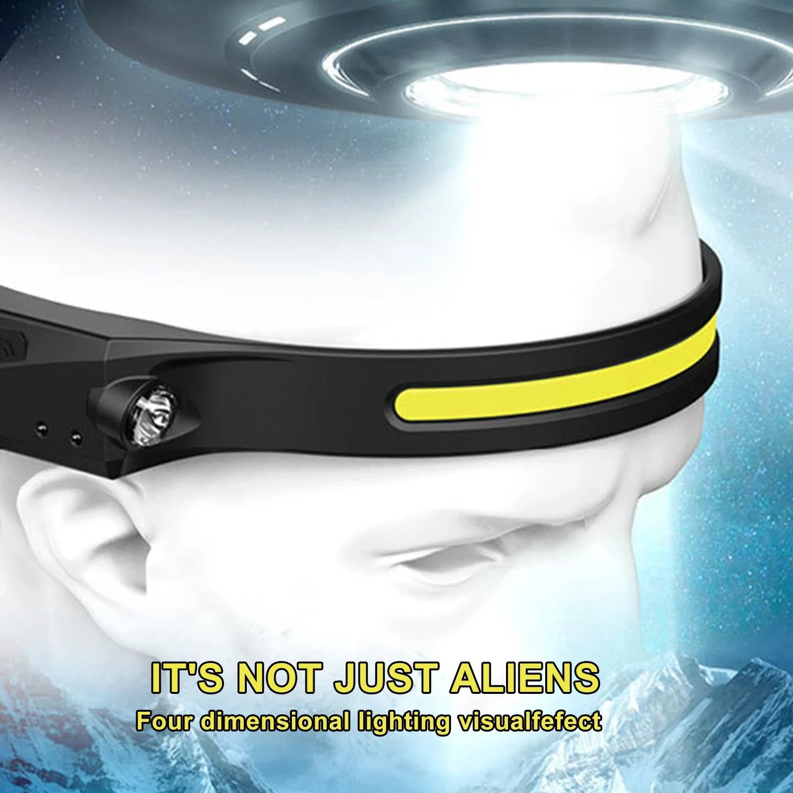A versatile LED headlamp with a wide-angle beam, long-range side lighting, and hands-free operation for outdoor adventures
