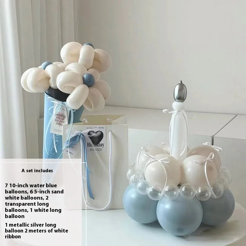 Balloon bouquet DIY kit for cake decorating with round balloon and 10 style options