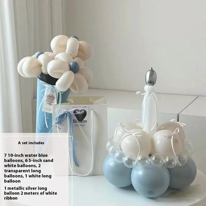 Balloon bouquet DIY kit for cake decorating with round balloon and 10 style options