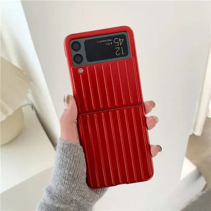 Samsung Z Flip3 flip case in seven colours showing ultra-thin PC construction