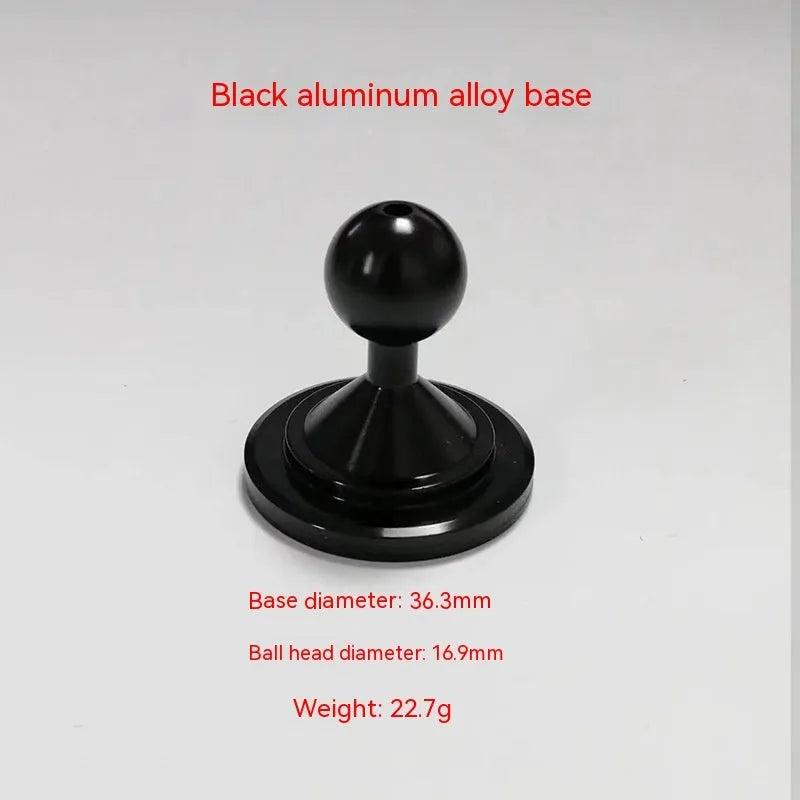 Aluminum alloy universal instrument panel mounting base plate in silver or black finish