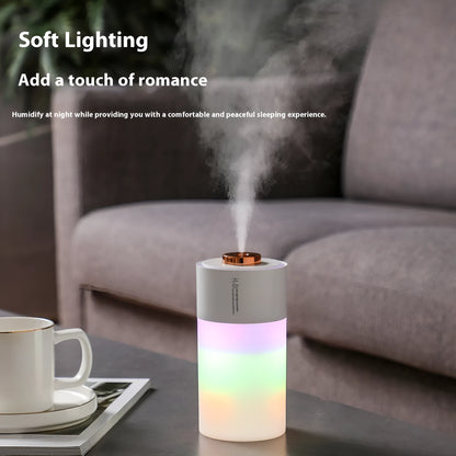 Japanese Korean colourful portable humidifier in pink or white with USB cable