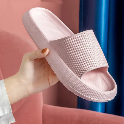 Stylish bathroom slippers with soft, cushioned EVA soles in a variety of vibrant colors