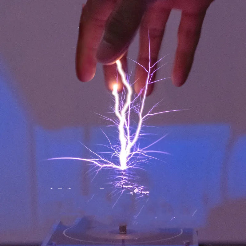 10cm vinyl record Bluetooth music Tesla coil with copper substrate and long arc mode
