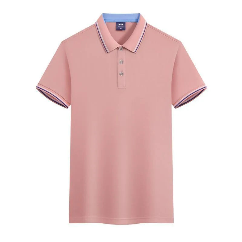 Slim fit ice silk quick-drying polo shirt for work clothes in blue gray colour
